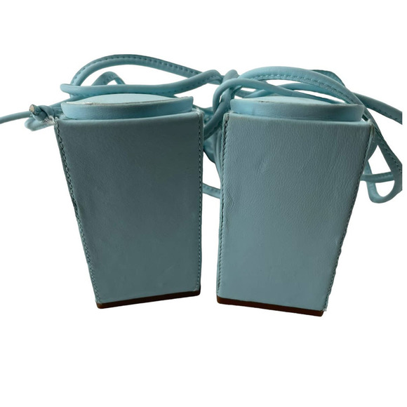 Jessica SIMPSON MAENA LEATHER STRAPPY ANKLE WRAP SANDALS - Picture 6 of 8